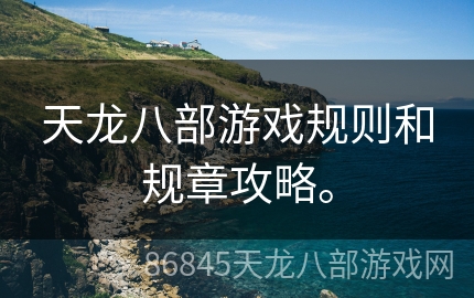 天龙八部游戏规则和规章攻略。