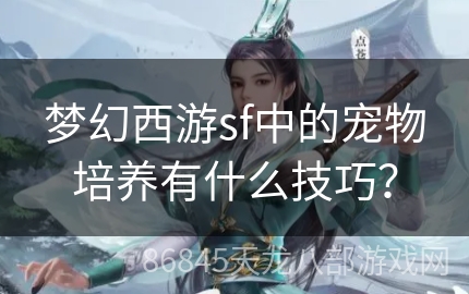 梦幻西游sf中的宠物培养有什么技巧？