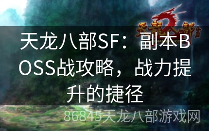 天龙八部SF：副本BOSS战攻略，战力提升的捷径