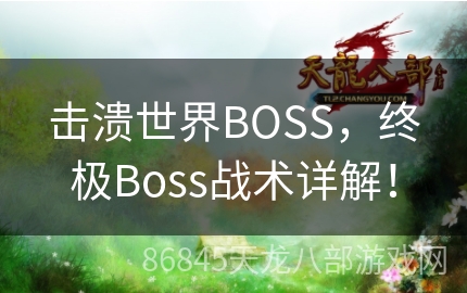 击溃世界BOSS，终极Boss战术详解！