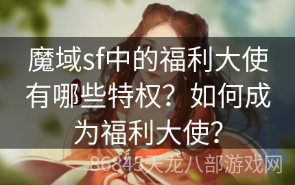 魔域sf中的福利大使有哪些特权？如何成为福利大使？