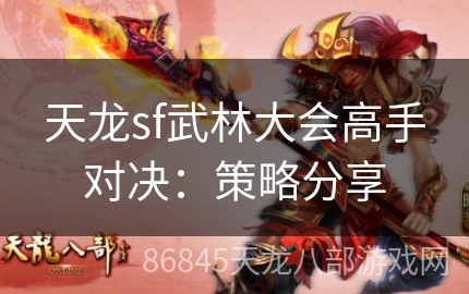 天龙sf武林大会高手对决：策略分享