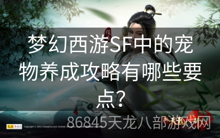 梦幻西游SF中的宠物养成攻略有哪些要点？