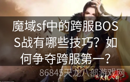 魔域sf中的跨服BOSS战有哪些技巧？如何争夺跨服第一？