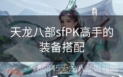 天龙八部sfPK高手的装备搭配