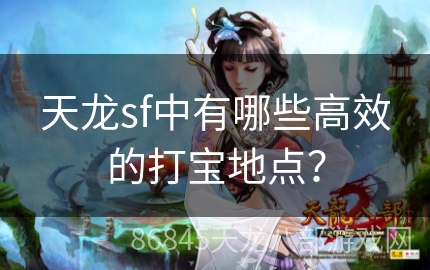 天龙sf中有哪些高效的打宝地点？