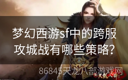 梦幻西游sf中的跨服攻城战有哪些策略？