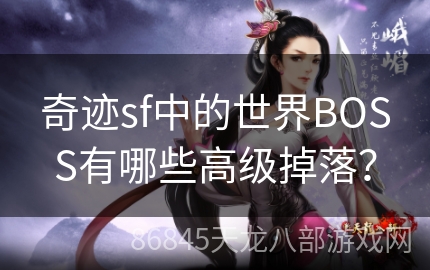 奇迹sf中的世界BOSS有哪些高级掉落？