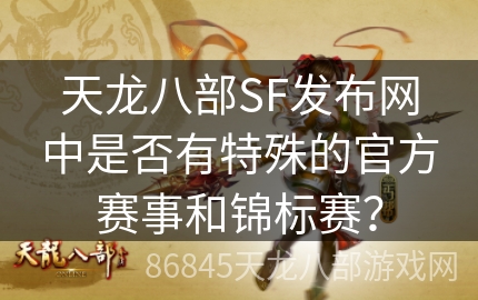 天龙八部SF发布网中是否有特殊的官方赛事和锦标赛？