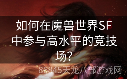 如何在魔兽世界SF中参与高水平的竞技场？