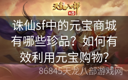 诛仙sf中的元宝商城有哪些珍品？如何有效利用元宝购物？