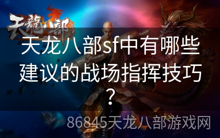 天龙八部sf中有哪些建议的战场指挥技巧？