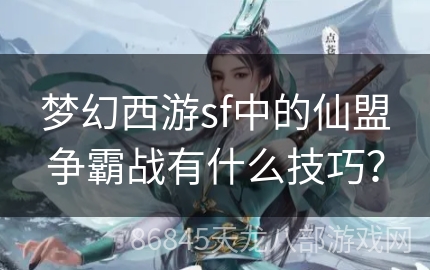 梦幻西游sf中的仙盟争霸战有什么技巧？