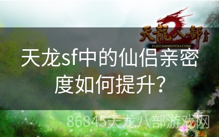 天龙sf中的仙侣亲密度如何提升？