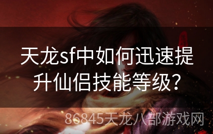 天龙sf中如何迅速提升仙侣技能等级？