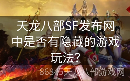 天龙八部SF发布网中是否有隐藏的游戏玩法？