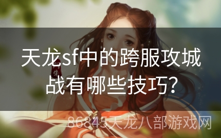 天龙sf中的跨服攻城战有哪些技巧？