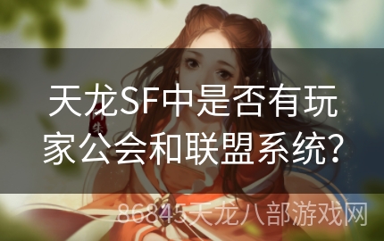 天龙SF中是否有玩家公会和联盟系统？