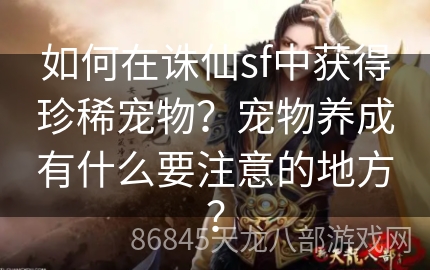 如何在诛仙sf中获得珍稀宠物？宠物养成有什么要注意的地方？