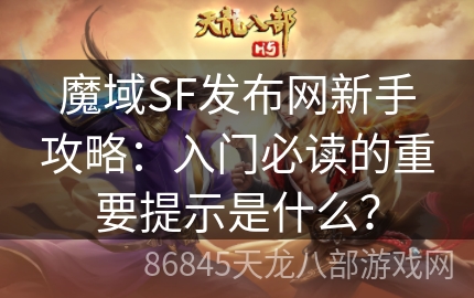 魔域SF发布网新手攻略：入门必读的重要提示是什么？