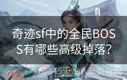 奇迹sf中的全民BOSS有哪些高级掉落？