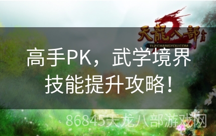 高手PK，武学境界技能提升攻略！