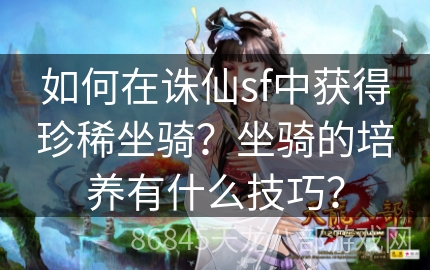 如何在诛仙sf中获得珍稀坐骑？坐骑的培养有什么技巧？