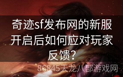 奇迹sf发布网的新服开启后如何应对玩家反馈？