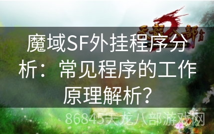 魔域SF外挂程序分析：常见程序的工作原理解析？