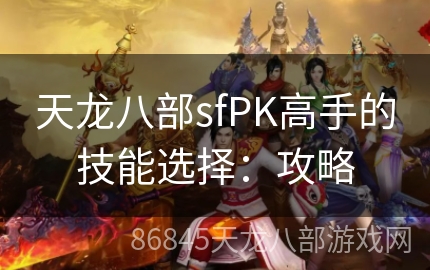 天龙八部sfPK高手的技能选择：攻略