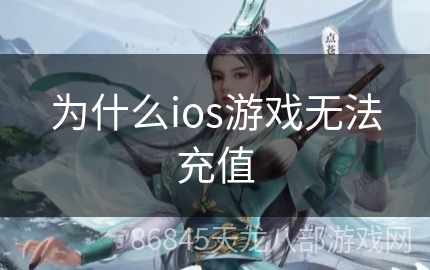 为什么ios游戏无法充值