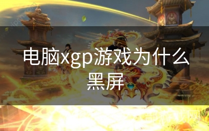 电脑xgp游戏为什么黑屏